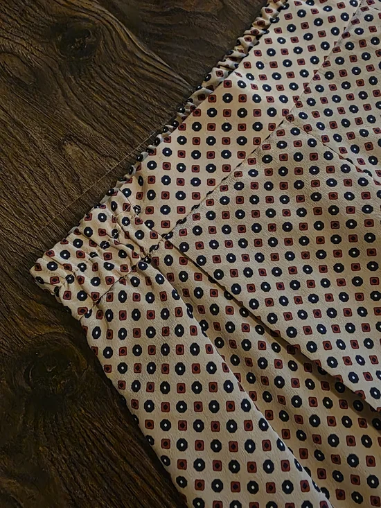 Stella McCartney Silk Beige Wide-Leg Polka Dot Soft Pants - Picture 3 of 8